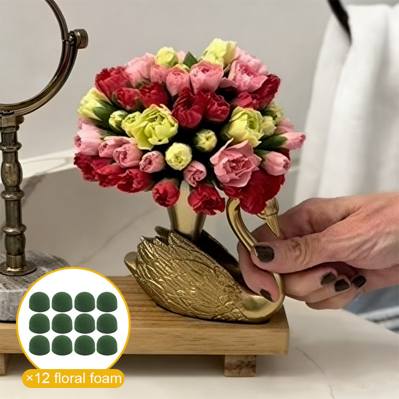 🦢 The Golden Swan Floral Centerpiece