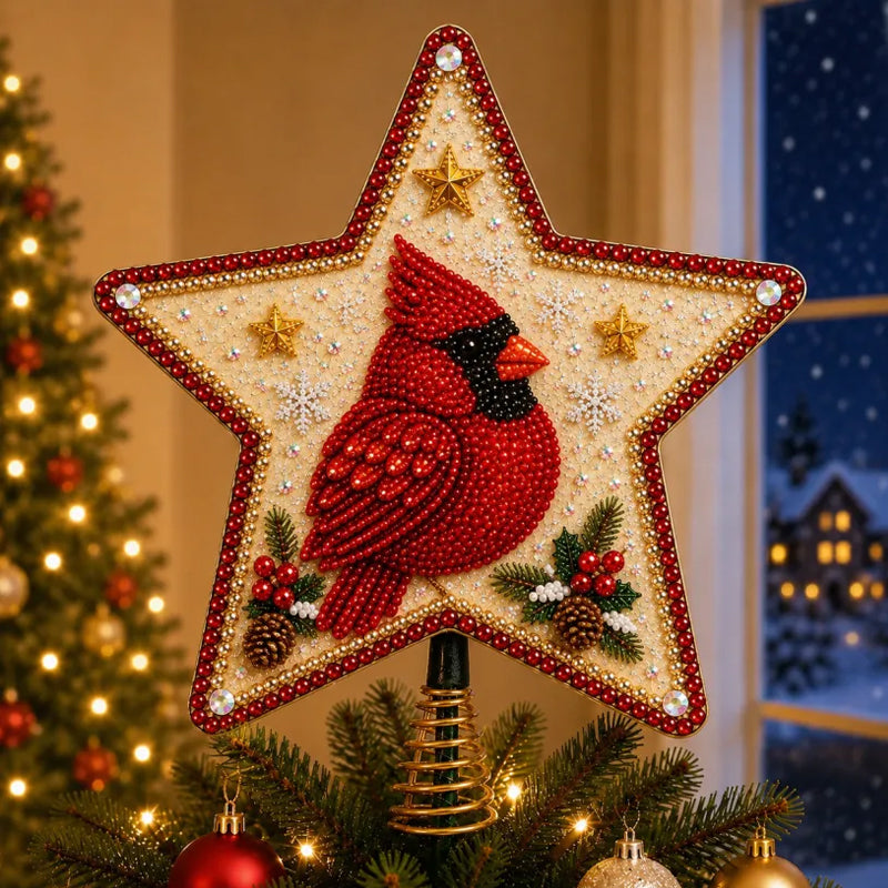 ✨ DIY Beaded Christmas Tree Topper Kit | 8 Festive Designs
