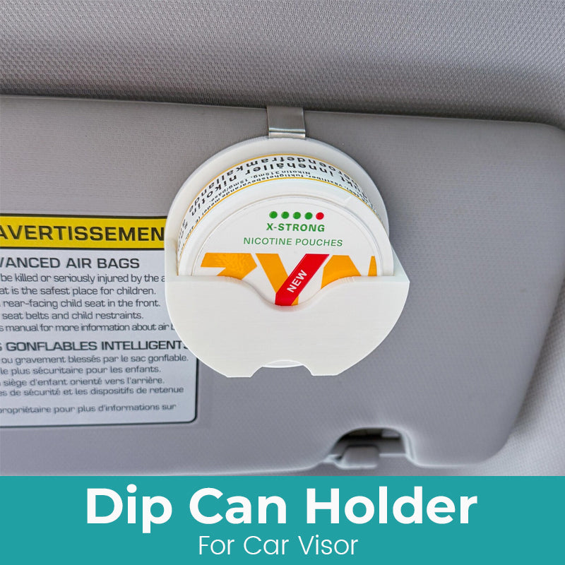 Dip Can Holder for Car Visor