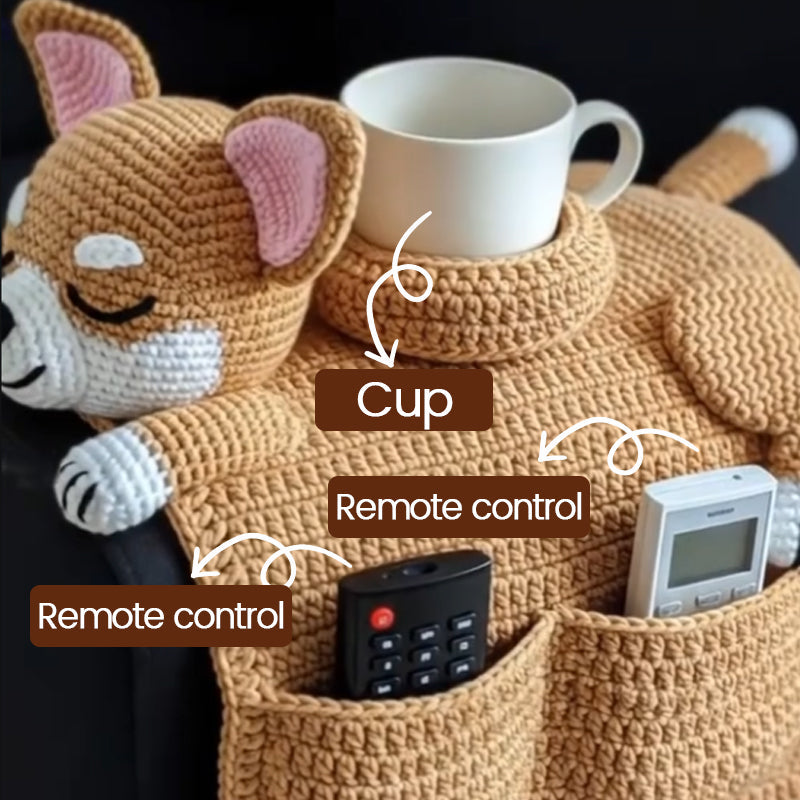 🐶 Cozy Companion Vibes – Crochet Dog Sofa Organizer