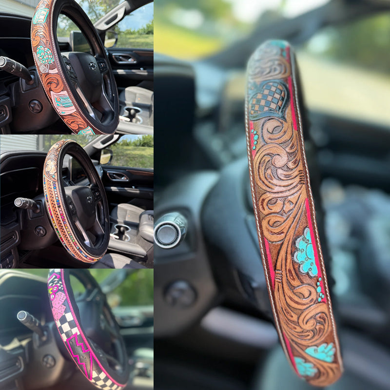 🤠 Western Cowboy Steering Wheel Cover