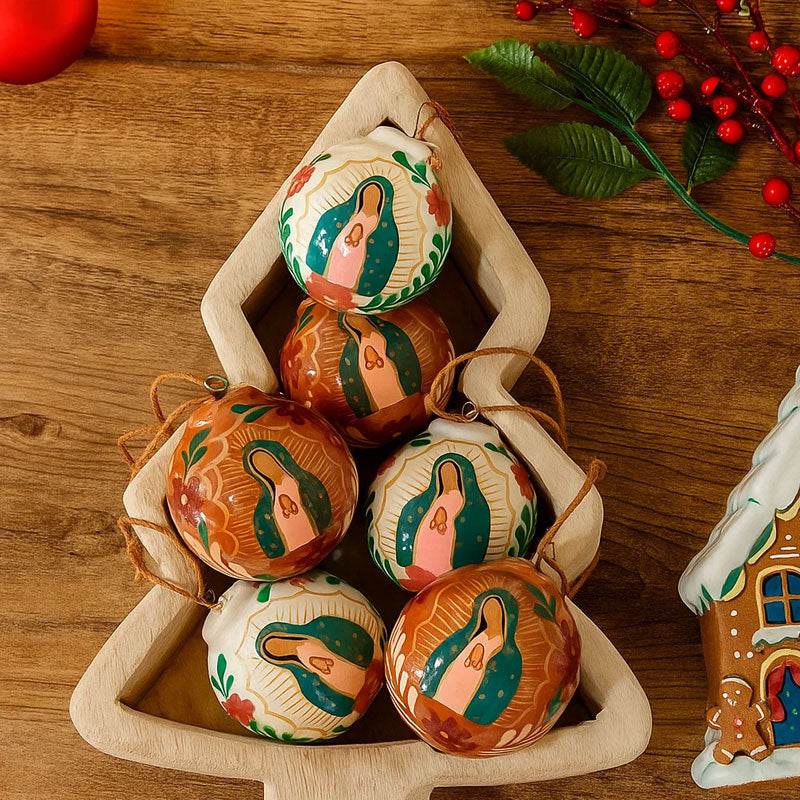 🌟 Virgencita Blessing Ornaments – Faith & Christmas United