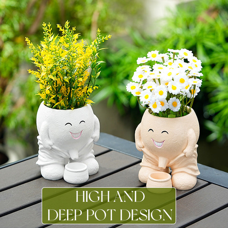 Creative Green Plant High And Deep Pot