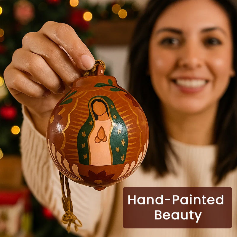 🌟 Virgencita Blessing Ornaments – Faith & Christmas United