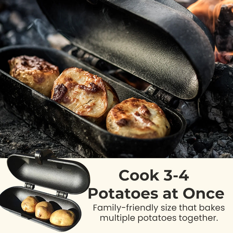Cast Iron Baked Potato Cooker — Perfect Crispy Skin, Fluffy Inside 🥔🔥
