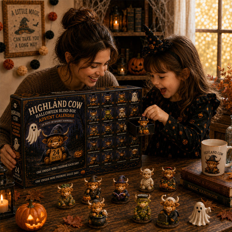 Highland Cow Halloween Blind Box Advent Calendar