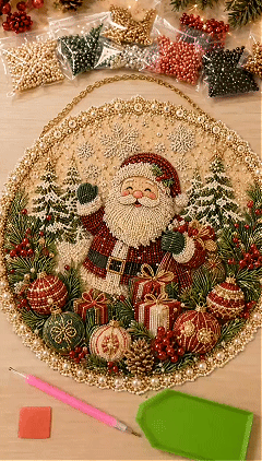 Four Seasons & Holiday Pearl Art Hanging Ornament Kit | DIY Sparkling Seasonal Decor