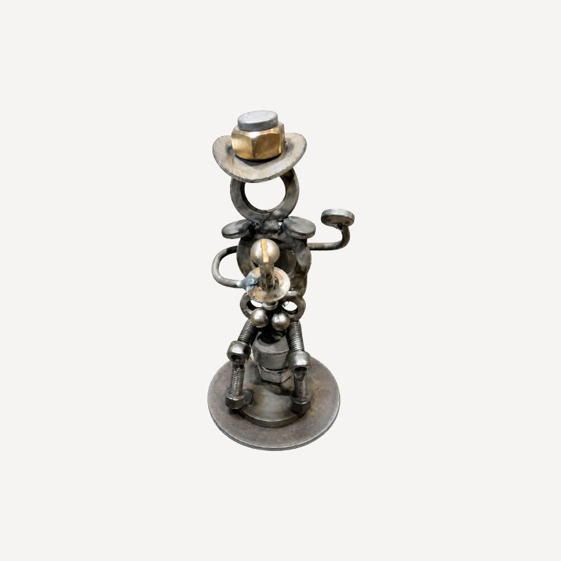🤠 Lazy Cowboy Metal Sculpture