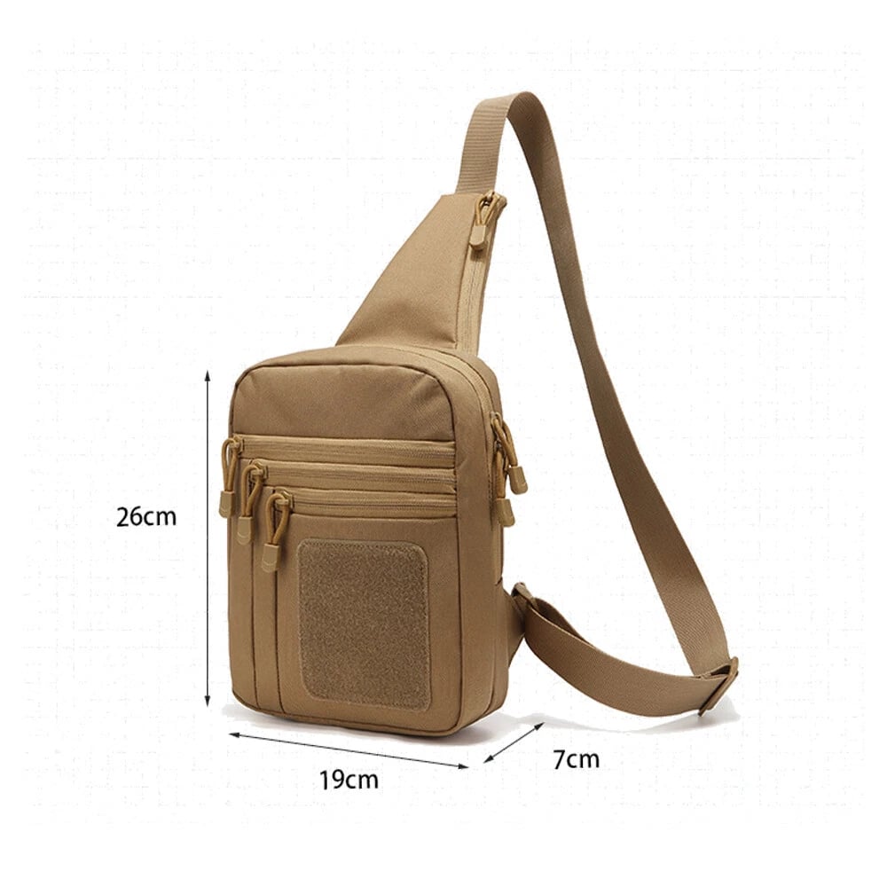 🎒 Stand Bag — Shoulder & Chest Sling with Hidden-Carry Pocket — Durable Zippered Multi-Sport Pack