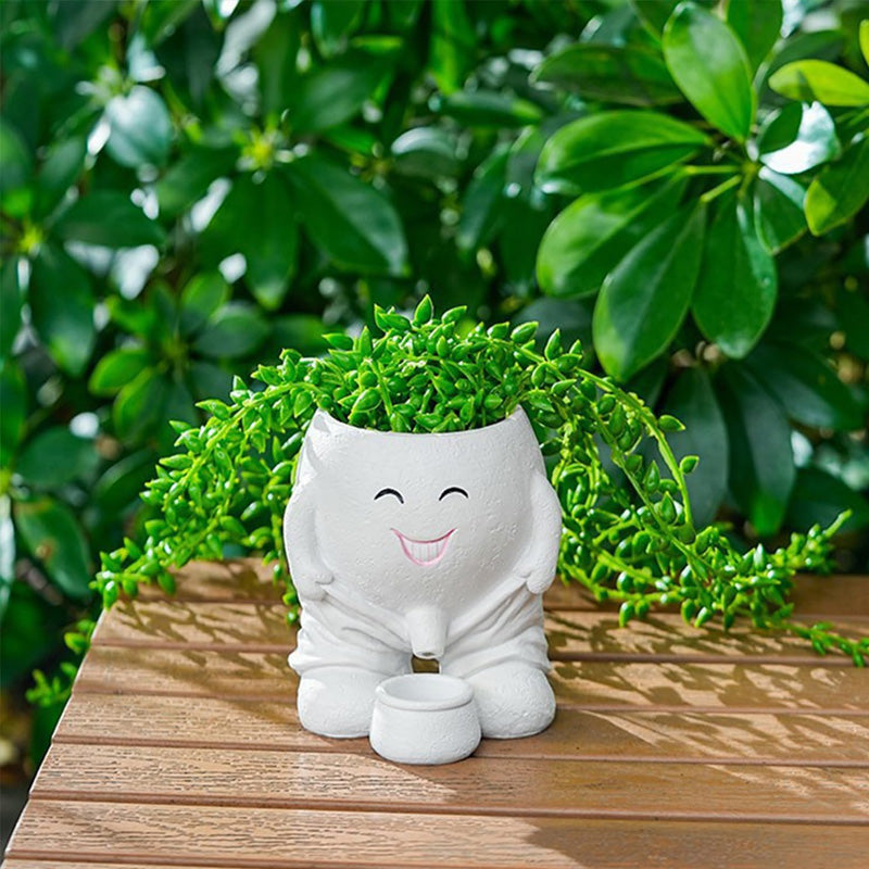 Creative Green Plant High And Deep Pot