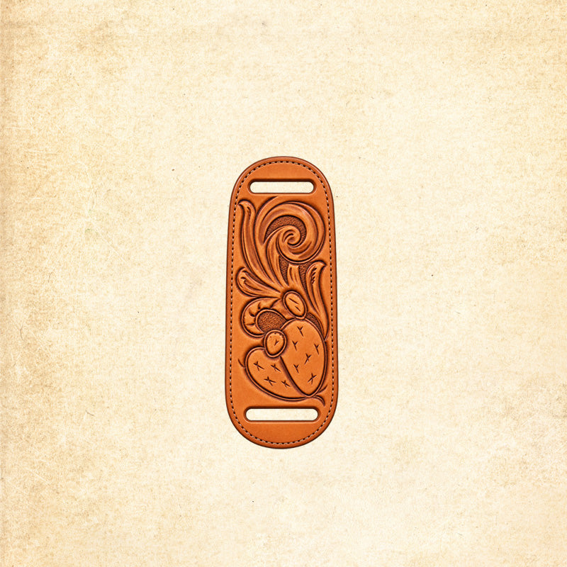 Hand Tooled Leather Wild Rag Scarf Slide
