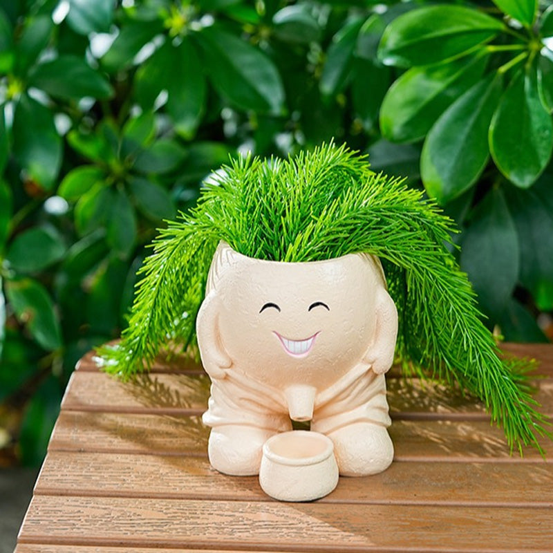 Creative Green Plant High And Deep Pot