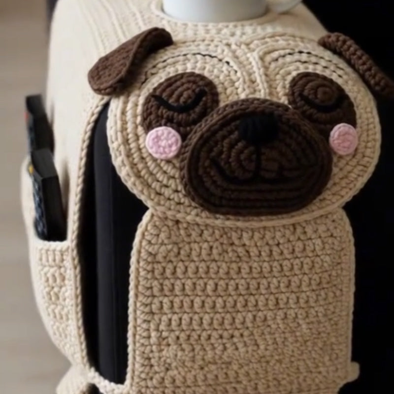 🐶 Cozy Companion Vibes – Crochet Dog Sofa Organizer