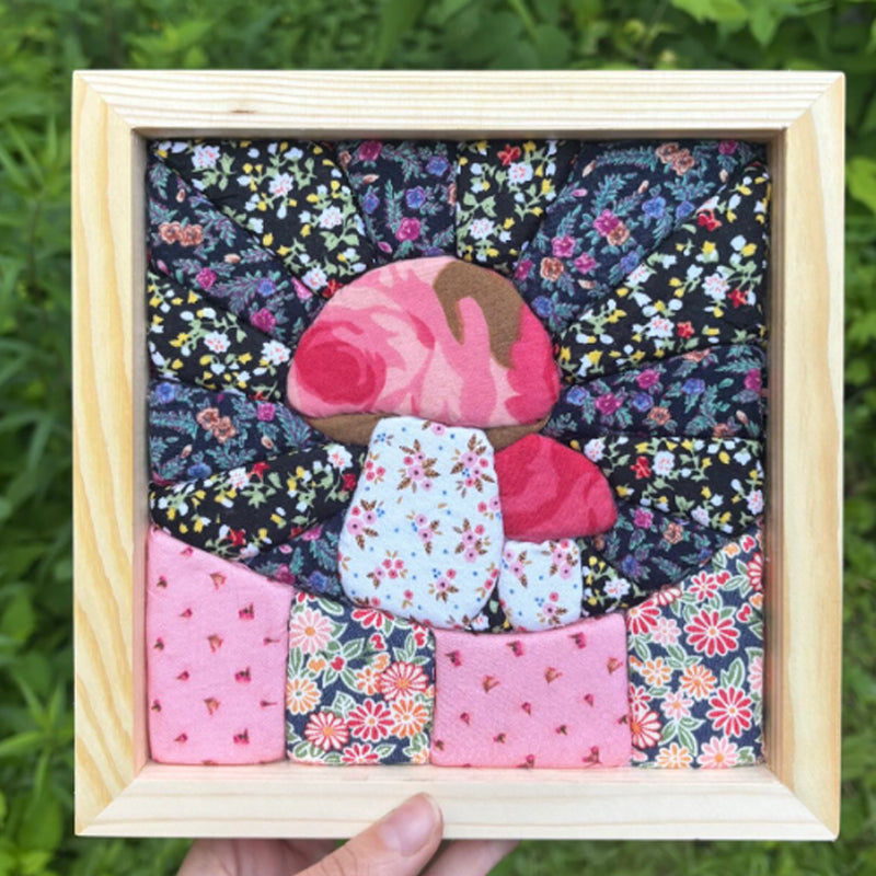DIY Fabric Art Kit | No-Sew Fabric Mosaic Wall Art Craft with Frame & Tools