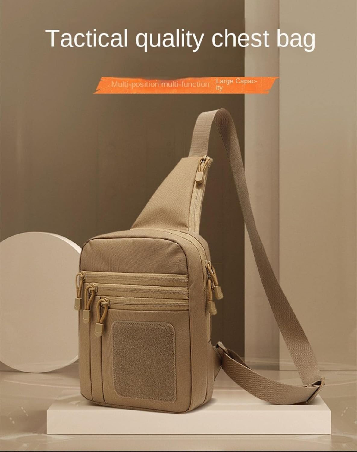 🎒 Stand Bag — Shoulder & Chest Sling with Hidden-Carry Pocket — Durable Zippered Multi-Sport Pack