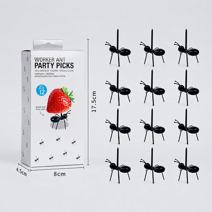Creative Ant Fruit Fork Set | Fun Ant Fruit Picks & Party Table Decor