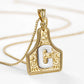 🤠 Letter Pendant CowTag Initial Necklace
