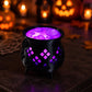 Halloween Witch Cauldron Tea Light Holder | Spooky LED Candle Lamp Decoration