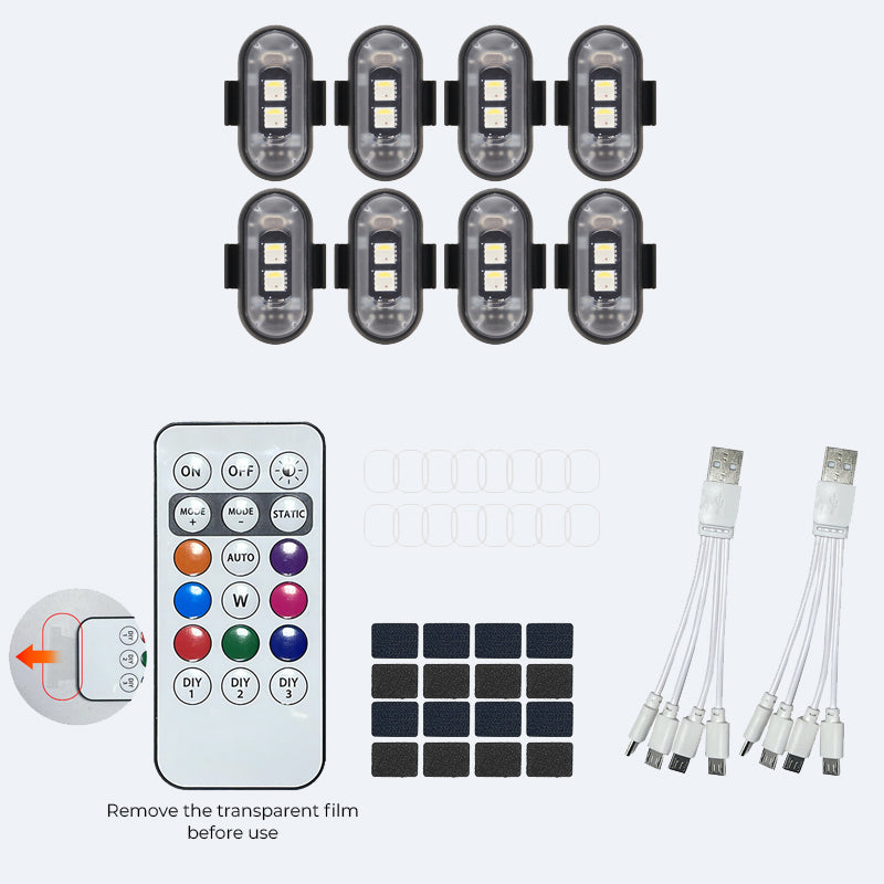 🚗 Car Ambient Light with Velcro Mount