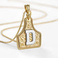 🤠 Letter Pendant CowTag Initial Necklace