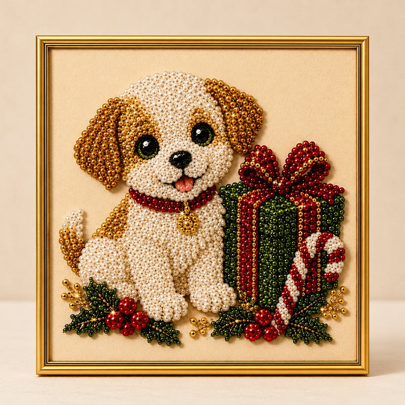 Christmas Cat Pearl Diamond Painting Kit