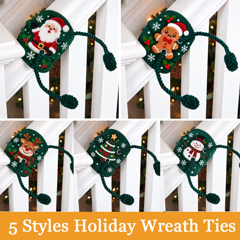 Christmas Wreath Ties - 5 Festive Styles for Railings