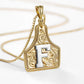 🤠 Letter Pendant CowTag Initial Necklace