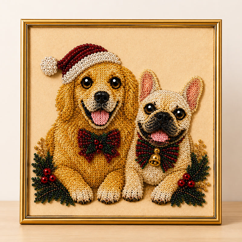 Christmas Cat Pearl Diamond Painting Kit