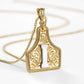🤠 Letter Pendant CowTag Initial Necklace