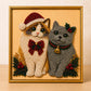 Christmas Cat Pearl Diamond Painting Kit