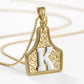 🤠 Letter Pendant CowTag Initial Necklace
