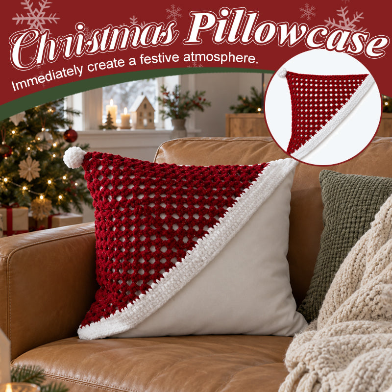 🎄 Christmas Santa Hat Pillow Cover