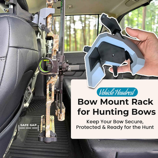 HuntLock™ Vehicle Bow Rack – Secure Rear Seat Archery Storage for Hunting Trips