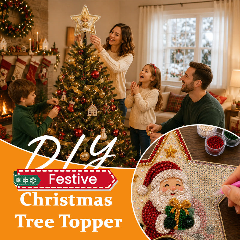 ✨ DIY Beaded Christmas Tree Topper Kit | 8 Festive Designs