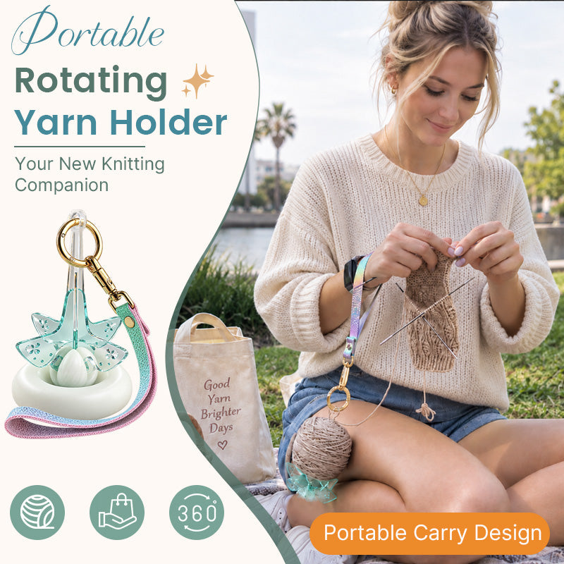 Portable Rotating Yarn Holder – Hands-Free Knitting & Crochet Companion