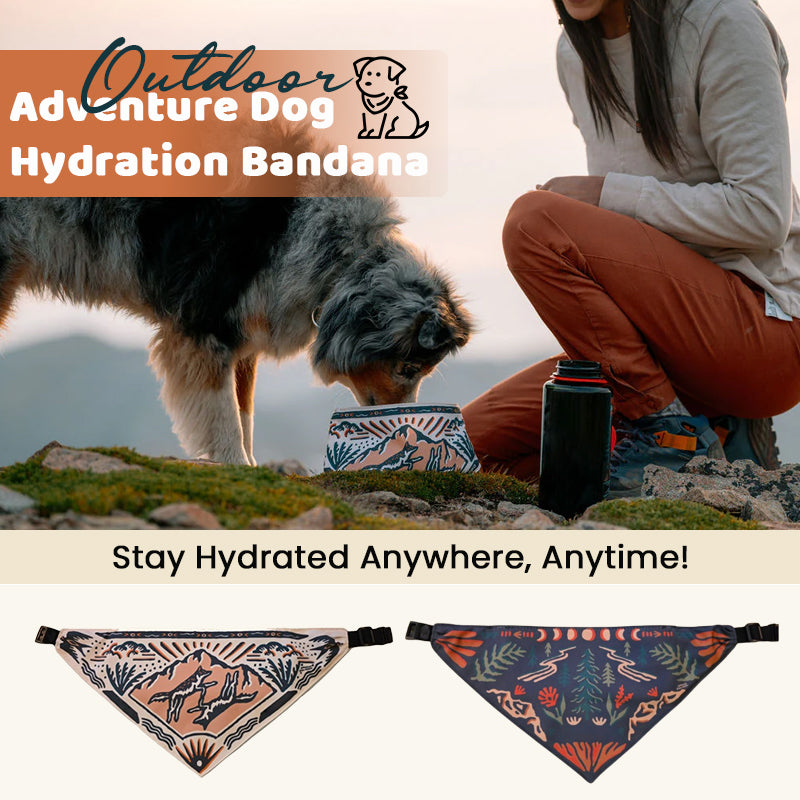 🐶 Dog Hydration Bandana | Wearable Water Bowl for Outdoor Adventures
