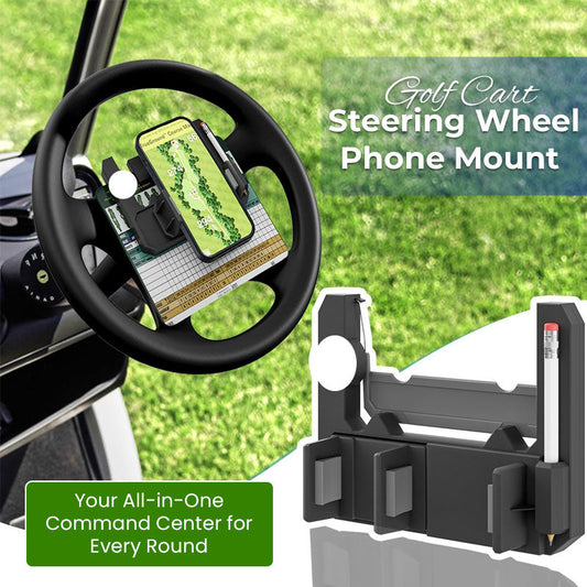 Golf Cart Steering Wheel Phone Mount⛳ — Your All-in-One Command Center for Every Round