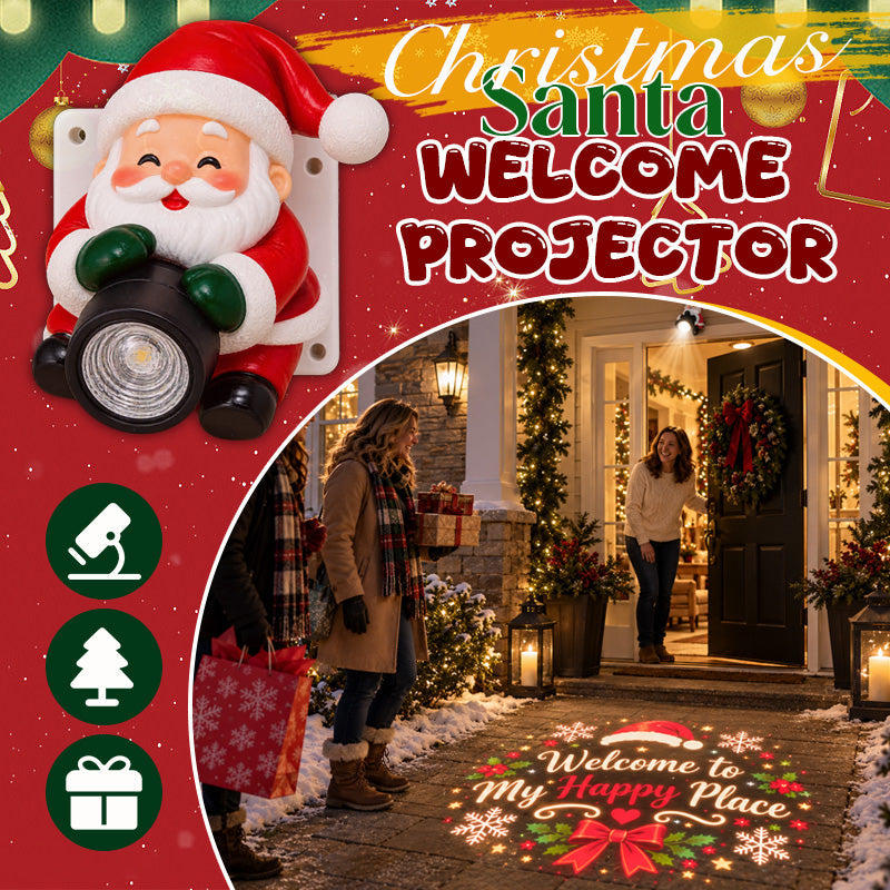 Santa Christmas Welcome Projector