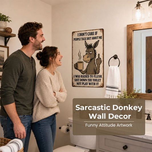 Sarcastic Donkey Wall Decor | Funny Attitude Artwork 😂