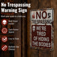 No Trespassing Warning Sign