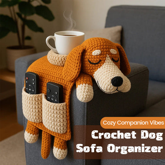 🐶 Cozy Companion Vibes – Crochet Dog Sofa Organizer