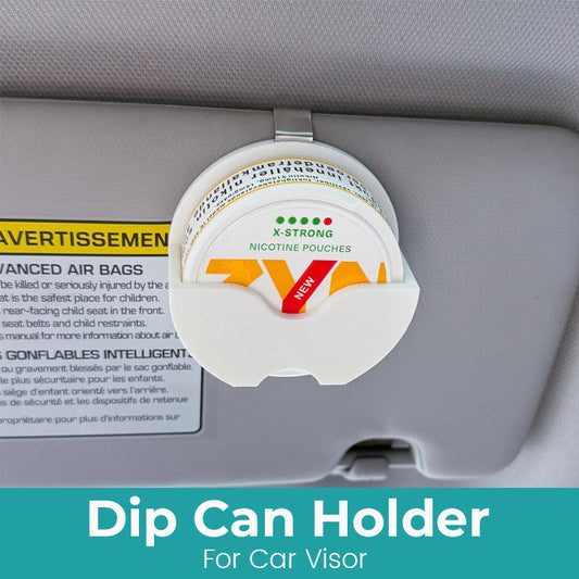 Dip Can Holder for Car Visor