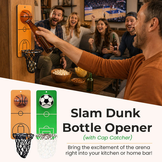 Slam Dunk Bottle Opener with Cap Catcher