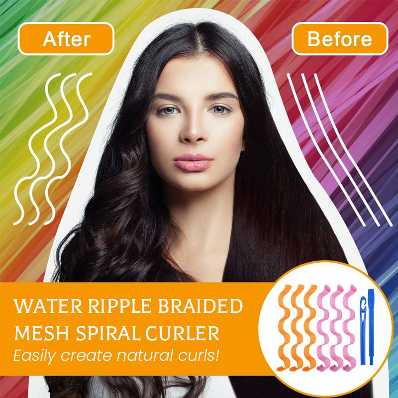 Water Ripple Braided Mesh Spiral Curler(24Pcs/Set)