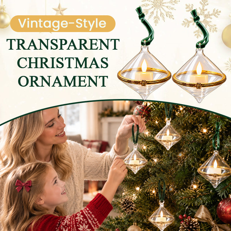 🎄 Vintage Transparent Christmas Tree Ornaments