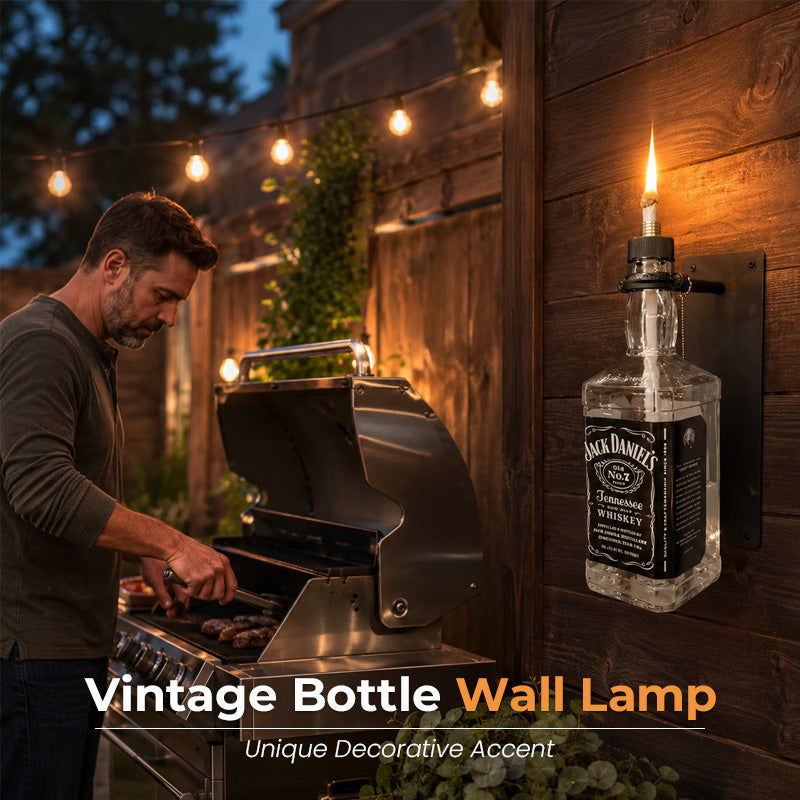 Wall Mounted Bottle Candle Holder Bracket – Rustic DIY Bottle Torch Display