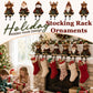 Festive Christmas Stocking Holder Figurines