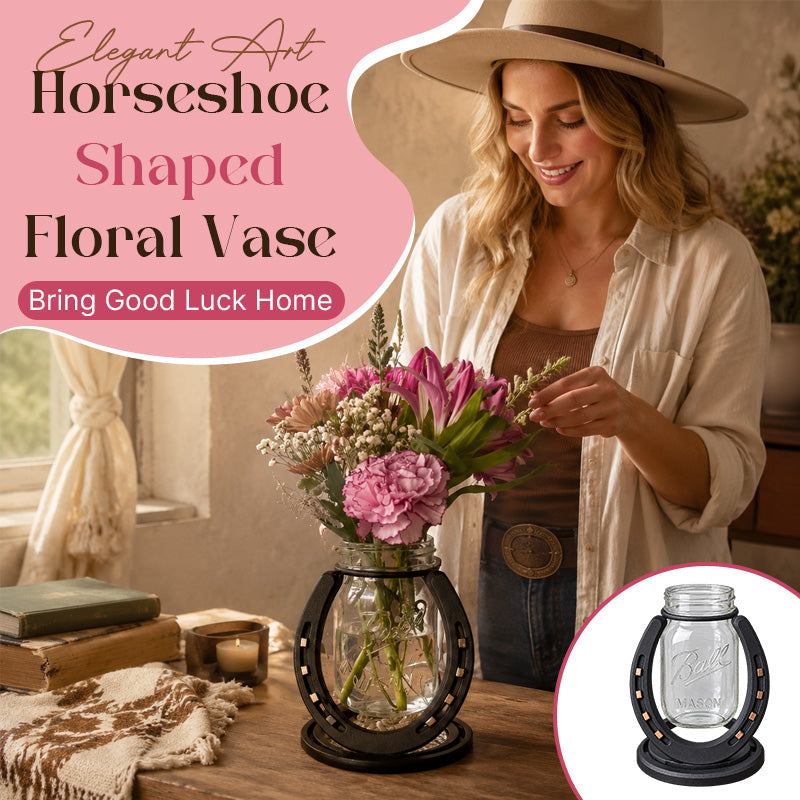 Horseshoe-Shaped Floral Vase