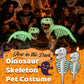 Glow-in-the-Dark Dinosaur Skeleton Costume for Cats & Dogs