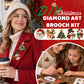 DIY Diamond Painting Christmas Brooch Kit